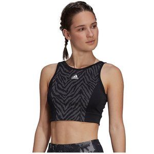 NWT Women's adidas Zebra Print Cropped Top Size XS